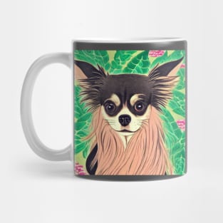 Tropical Cute Long Haired Chihuahua Dog Puppy Mug